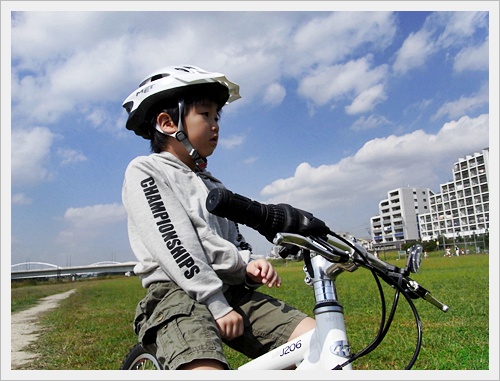 自転車レベルアップ!そして自信に満ちた顔