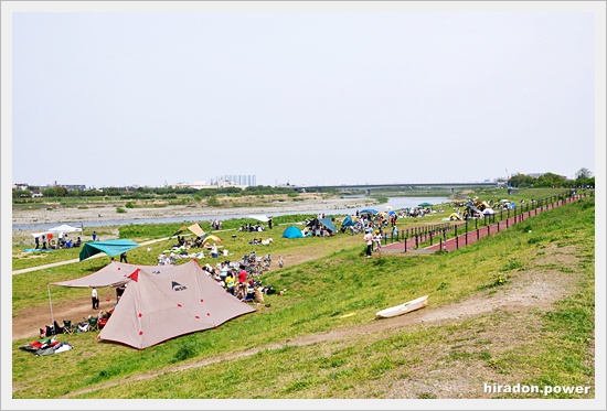 GWの多摩川河川敷はBBQ場に変身